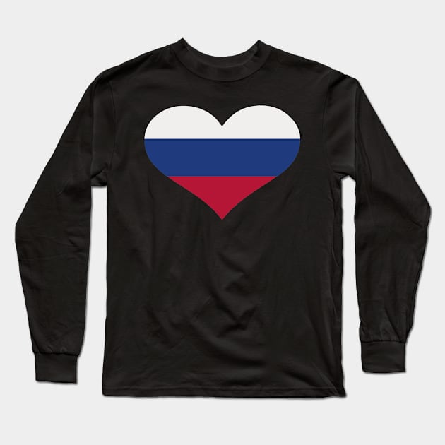 Russia flag Long Sleeve T-Shirt by Designzz